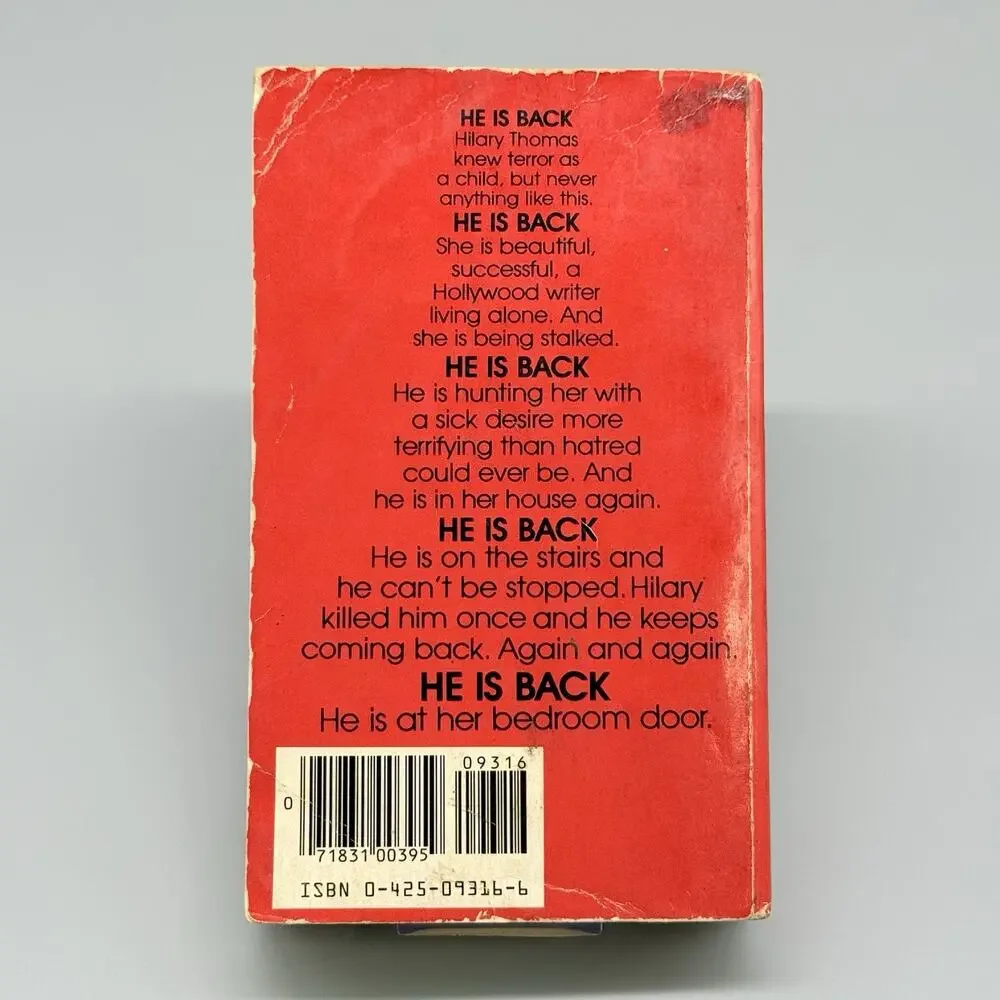 Whispers by Dean R Koontz Vintage Paperback Book Berkley Edition 1981 Red Cover